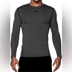 UNDER ARMOUR COLDGEAR COMPRESSION CREW - GRAY SIZE LARGE (PREOWNED)